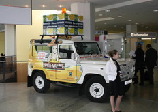 Promozione di banane bio.