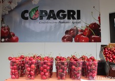 Snack di ciliegia in bicchiere