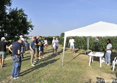 Un primo gruppo di partecipanti in ascolto della relazione tecnica di Marika Bianconcini di Romagna Impianti