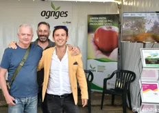 Salvatore Di Massa, Tullio Santagata e Lauro Pezzoli presso lo stand Agriges.