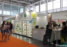 Lo stand dell'Associazione vegetariana italiana.