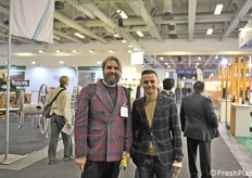Chistopher Bernardi e Armando Aruci (della Bernardi Ortofrutta), in visita alla fiera 