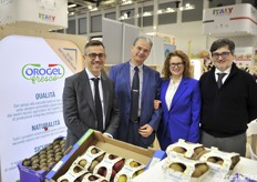 Il team di Orogel Fresco in fiera: Vincenzo Finelli, Realdo Mastini, Liuba Tumedei e Romeo Fabbri  