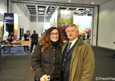 Laura Moras e Massimo Bizzarri di Ecofarm Storti, in visita in fiera