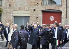 L'arrivo del capo dello Stato Sergio Mattarella