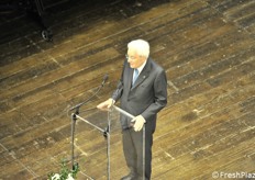 Il presidente durante il suo discorso