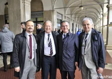 Da sinistra Matteo Camillini (Infia), Patrizio Neri (Jingold), Giuseppe Montaguti (Infia), Gabriele Ferri (Naturitalia)