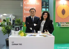 Rocco Scarpari e Domenica Bonina della Organizzazione di produttori COPAM TOC.