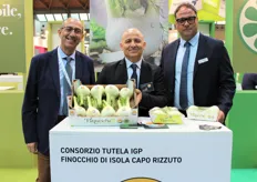 Enzo Talotta, Aldo Luciano e Gianluca Soda del Consorzio di tutela del finocchio di Isola Capo Rizzuto Igp.