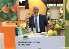 Angelo Adduci, presidente del Consorzio del cedro di Calabria. Il Cedro di Santa Maria del Cedro è in attesa di fregiarsi della denominazione di origine protetta-Dop, dopo la pubblicazione della domanda di registrazione sulla Gazzetta Ufficiale dell'Ue del 24 gennaio 2023.