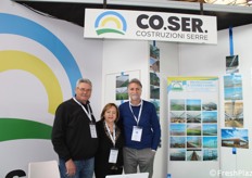 Giacomo Di Girolamo, Maria Cipro e Fabio Monfreda della CO.SER di Francolise (CE), specializzata nella realizzazione di serre.