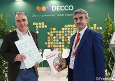 Allo stand DECCO troviamo Francesco Saporito (export manager DECCO Italia) e Guido Sampugnaro