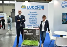 Nello stand Idromeccanica Lucchini, da sinistra: Mattia Battistello e Roberta Marchesi.
