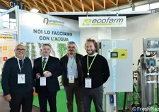 Il team Ecofarm Storti. Da sinistra: Pietro Caggiano (presidente della società cooperativa vivaistica COVIMER), Massimo Bizzarri, Enrico Storti e Giorgio Zaffani.