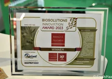 Il premio Biosolution Innovation Award 2023 ricevuto dalla Basalti Orvieto.