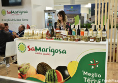 Lo stand SaMarigosa nell'area collettiva sarda.