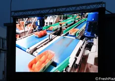 Durate la serata è stato proiettato un video su schermo gigante che mostrava le principali macchine realizzate da Tecno Group Lab