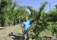 Balzani indica uno dei livelli raggiunti dall'acqua