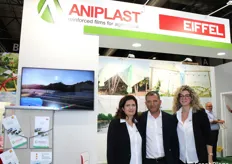 Anita Difino, Antonio Popeo e Lucia Solito di Aniplast. Come già accaduto negli ultimi due anni, l'azienda è affiancata da Eiffel, il suo produttore di materia prima per i film plastici.