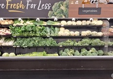 La freschezza delle verdure è preservata anche da un sistema di nebulizzazione installato in cella frigo