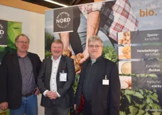 Presente anche quest'anno la Bio Kartoffel Nord GmbH. In foto: Carsten Niemann, Martin Monz e Dieter Burmester.
