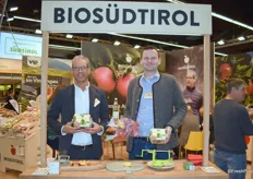 Josef Unterfrauner e Werner Castiglioni allo stand collettivo BioSüdtirol.