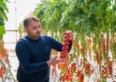 Morreale durante un controllo di qualità della merce sulla pianta