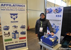 Enrico Fazzini dell'omonima ditta che costruisce affilatrici