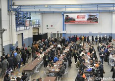 Un momento del pranzo (tutto offerto dagli organizzatori)