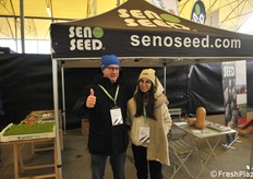 Simone Seno e Greta Franceschi della ditta sementiera Senoseed