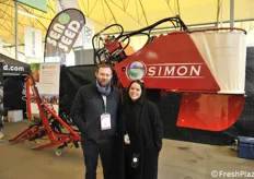 Sébastien Gazeau e Hayet Mansouri della ditta francese Simon (costruzione macchine per ortaggi)