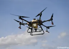 Drone autorizzato per la distribuzione di liquidi (no agrofarmaci, vietato per legge) 
