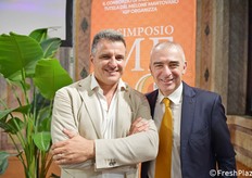 Bruno Francescon con il meteorologo e divulgatore scientifico Andrea Giuliacci, intervenuto sul tema della situazione climatica. 