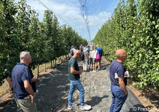 Visitatori affascinati dal carico produttivo delle piante 