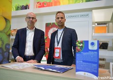 Livio Miretti e Daniele Dalmasso di Lagnasco Group. Dall'incontro tra Lagnasco Group e Ortofruit Italia è nato il progetto Orbita Società Benefit.