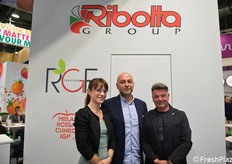 Allo stand Ribotta Group: Giorgia Audisio (RGF Trading), Giuseppe Ribotta e Graziano Frua.