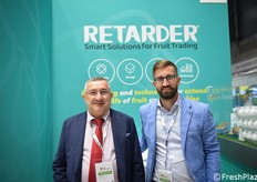 Aldo e Luca Rivoira di Retarder, azienda che offre una gamma di soluzioni tecnologiche per la conservazione di frutta e verdura.
