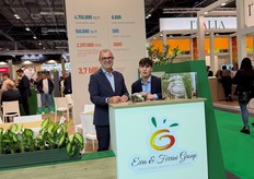 Riccardo e Matteo Pompei della Erra & Ferrini Group, azienda con sede presso il Centro Agroalimentare Roma.