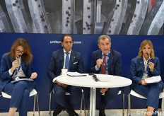 Il presidente di Unitec Angelo Benedetti e il commercial manager Nour Abdrabbo durante la conferenza stampa