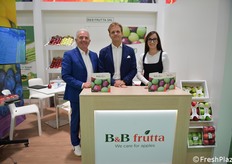 Loredano Brentegani (CEO), Fabio Brentegani e Sara Angeli di B&B Frutta