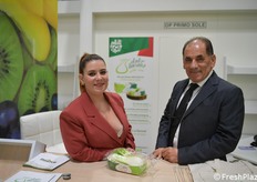 Francesca e Giuseppe Appio dell'Organizzazione di produttori Primo Sole, detentrice del marchio Dolce Lucano per i finocchi aziendali.