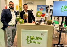 Marco e Salvatore Lotta de L'Orto di Eleonora in fiera per il fare il punto sulla stagione di melone e angurie e pianificare quella dei carciofi.