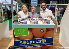 Prima volta a Madrid per Bioagricola F.lli Solarino. In fiera, Monica, Giuseppe e Vincenzo Solarino