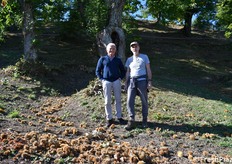 Renzo Panzacchi e il produttore Maurizio Fantini a Loiano (Bologna)