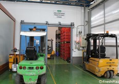 Area stoccaggio prodotto finito Conad. La Grillo Ful opera con la catena di distribuzione da Roma in su.