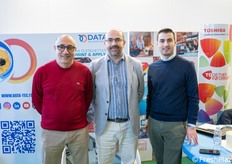 Daniele Prezzavento, amministratore di Datatec, Edoardo Guerriero, referente commerciale Toshiba Italia, Matteo Capiaghi, rappresentante automation Address.