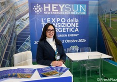 Antonella Sottile, sales account di SiciliaFiera, presso lo stand di Heysun.