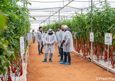 Tecnici e operatori in visita presso la stazione di ricerca Syngenta di Acate (RG).