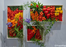 Molte scenografie di ortaggi negli stand di Fruit Logistica.