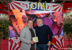 Incontri in fiera: Gianni Raniolo, presidente del Consorzio di tutela dell’Uva da tavola IGP di Mazzarrone, e Giovanni Spata, sindaco del comune di Mazzarrone, la città dell’uva.